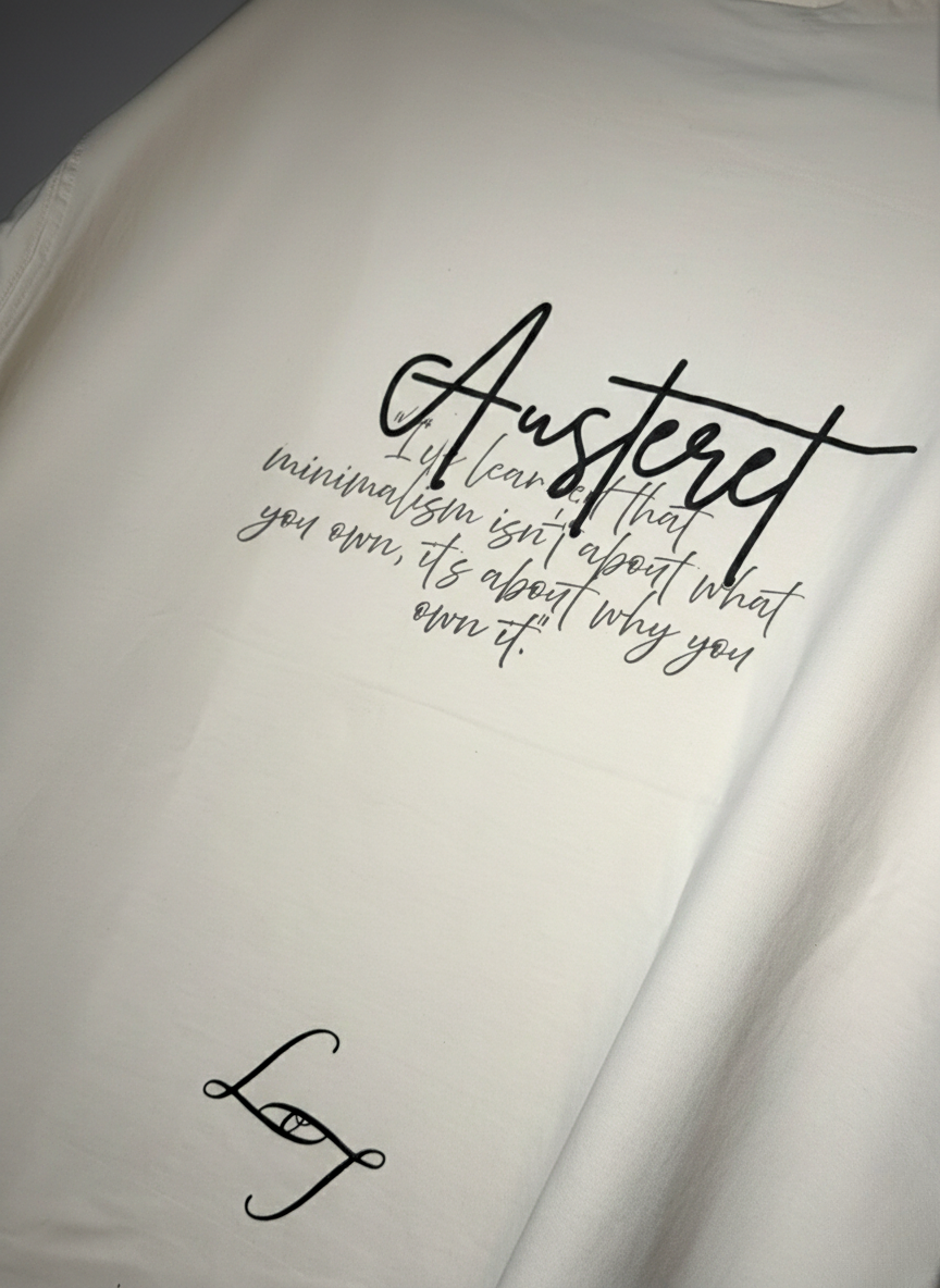 Austeret Oversized T-Shirt Beige – Minimal Oversized Streetwear for Everyday Style