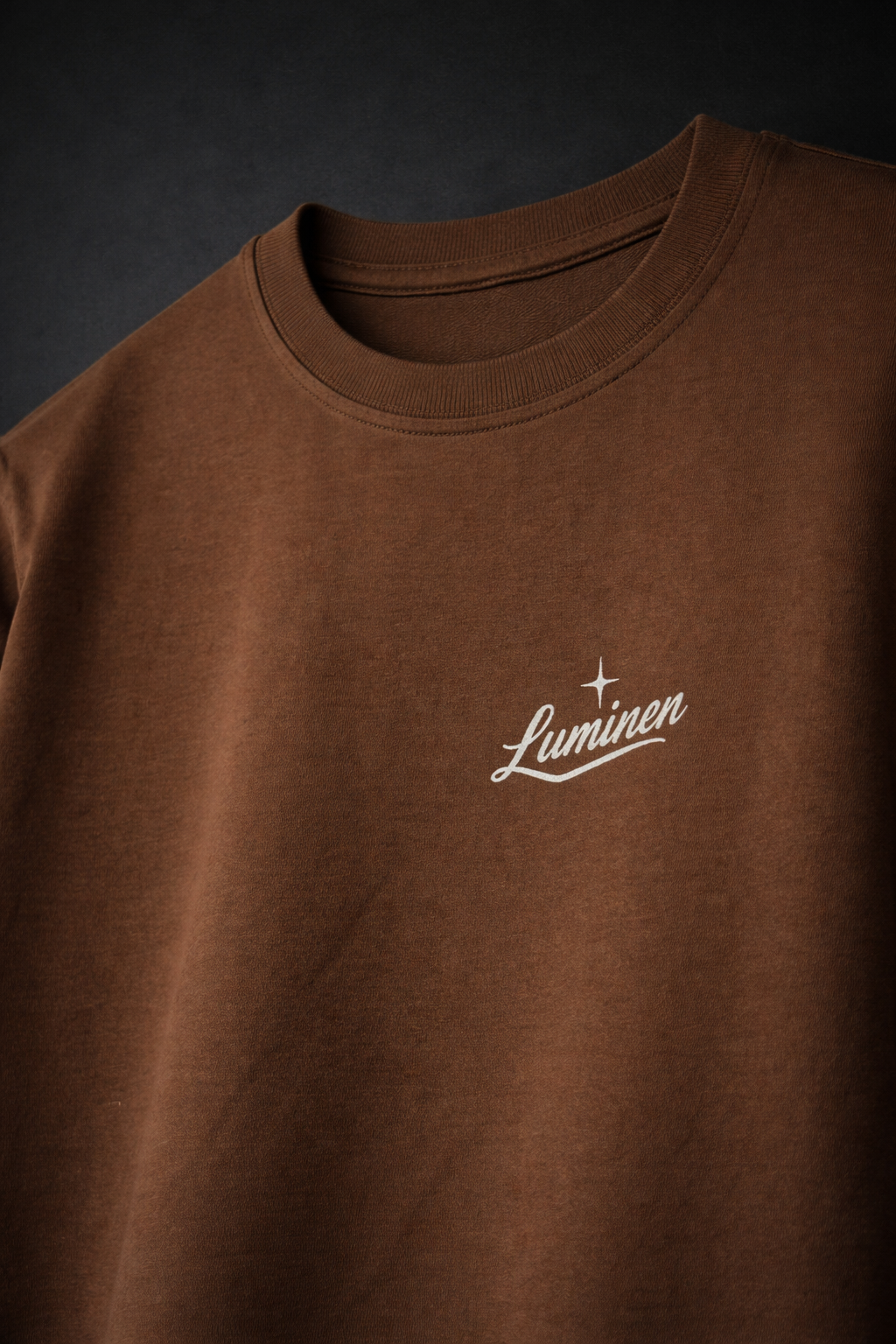 Samurai silhouette Oversized T-Shirt- Coffee Brown