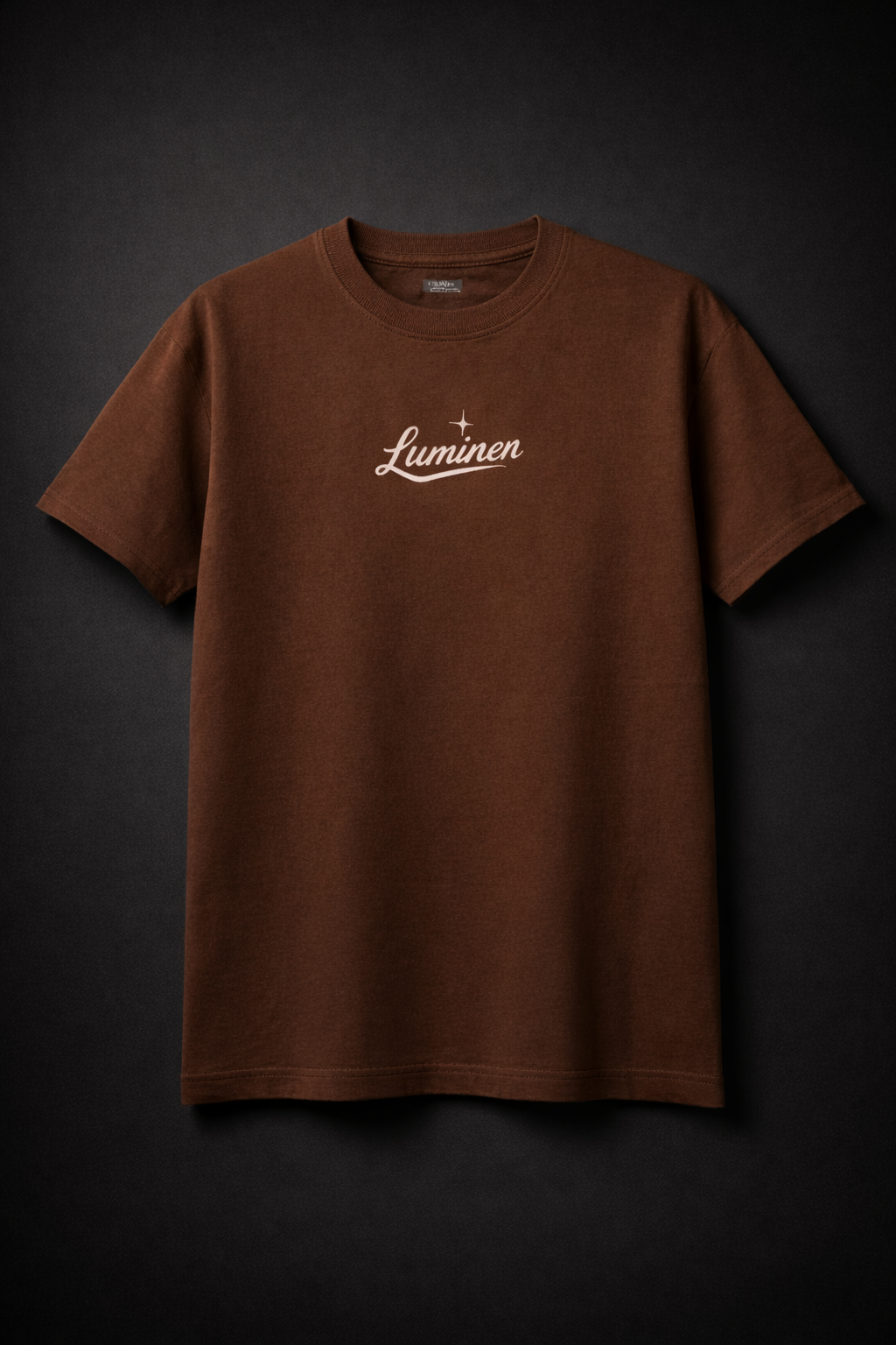Samurai silhouette Oversized T-Shirt- Coffee Brown