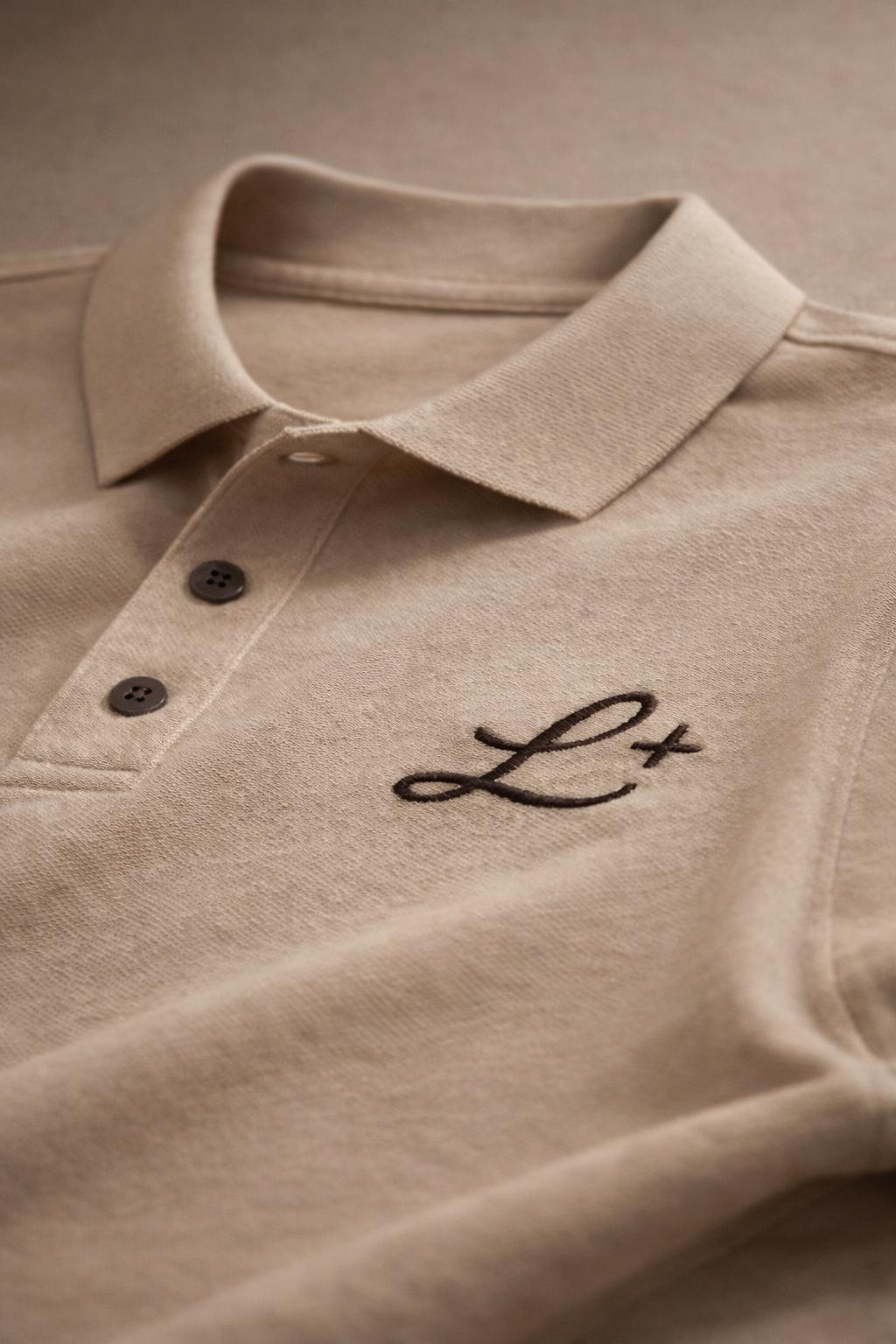 Luminen Signature Polo — Sustainable Beige