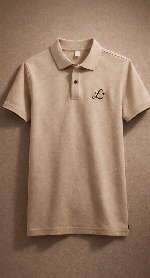 Luminen Signature Polo — Sustainable Beige