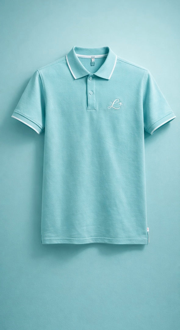 Luminen Signature Polo — Mint Blue