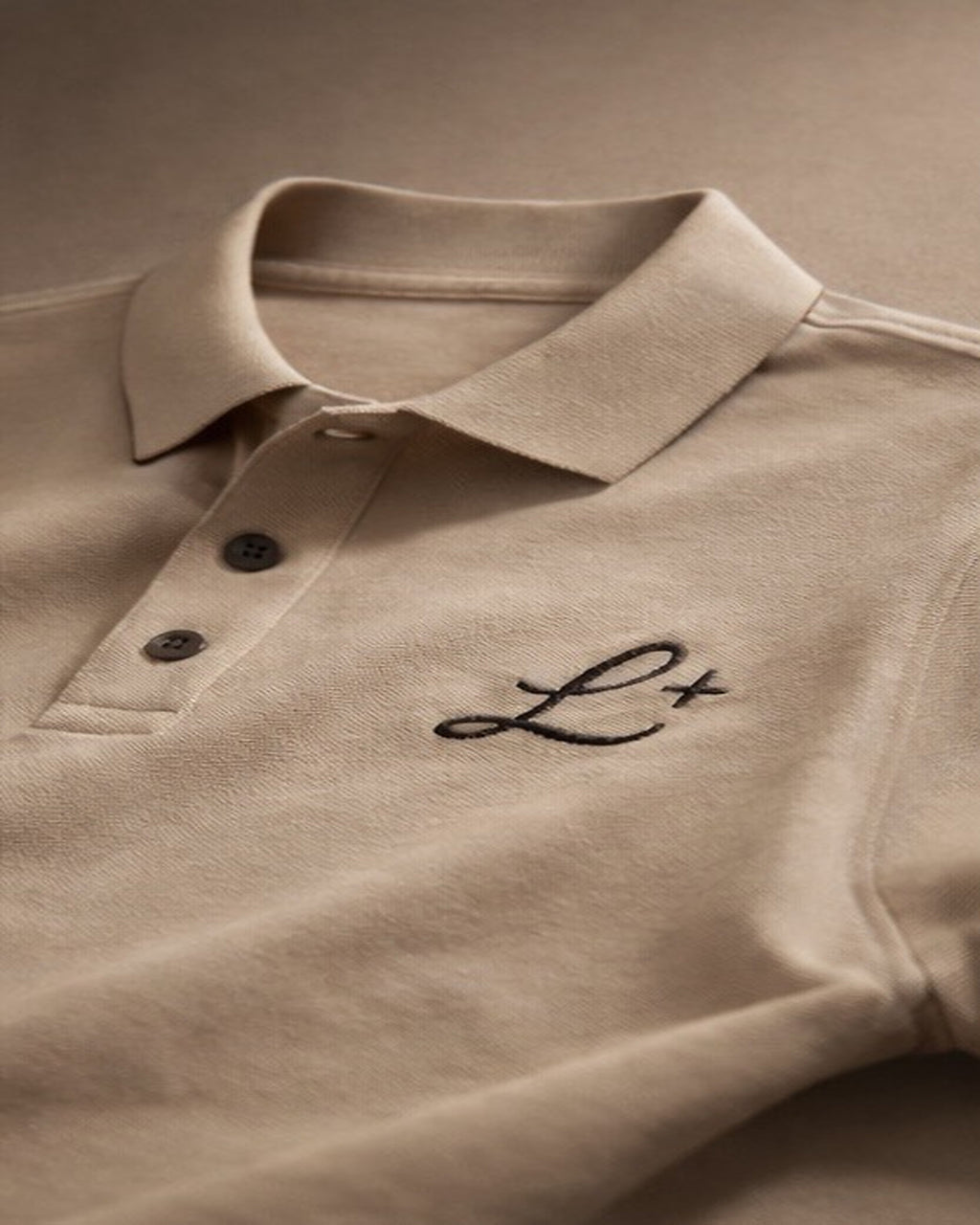 Luminen Signature Polo — Sustainable Beige