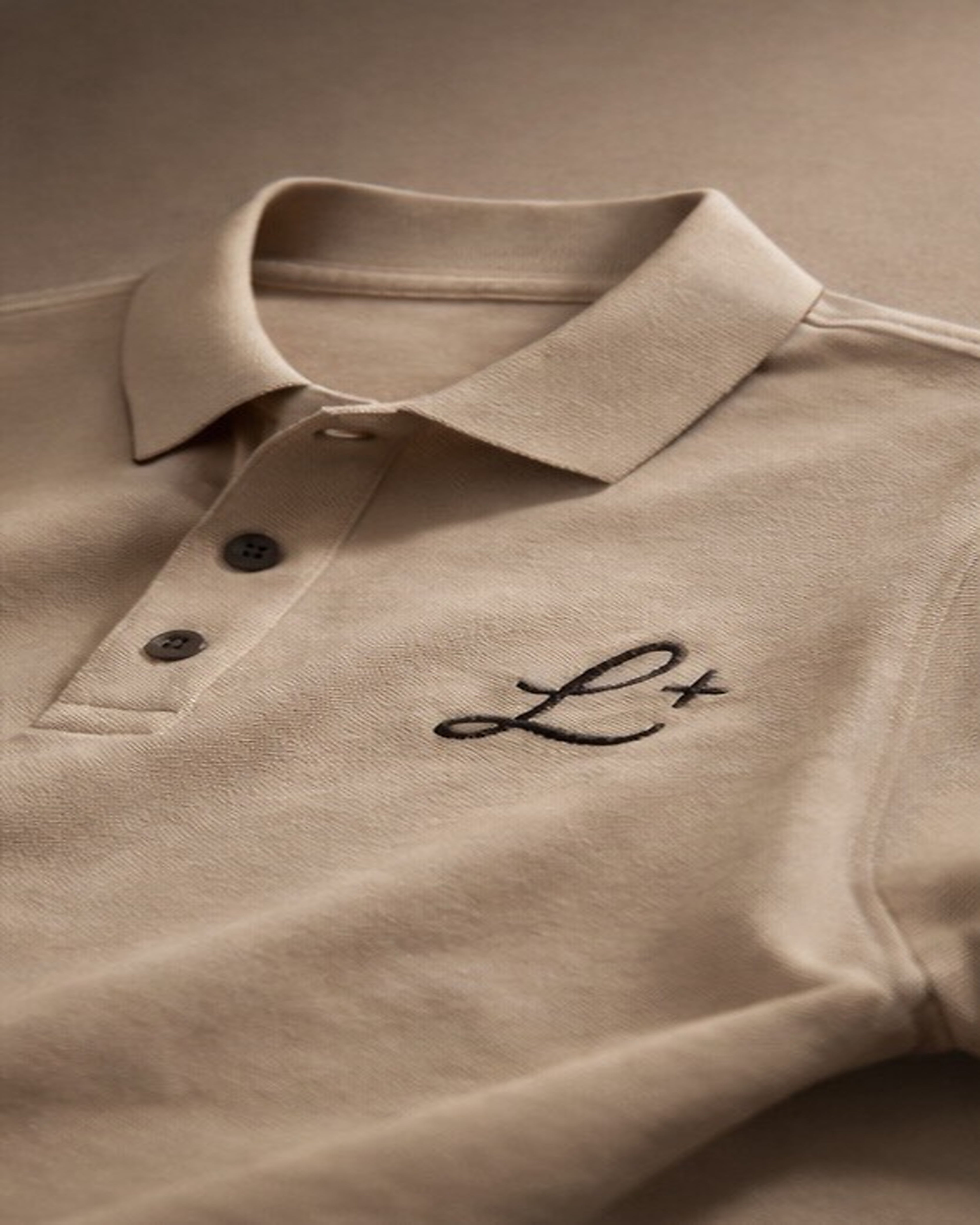 Luminen Signature Polo — Sustainable Beige
